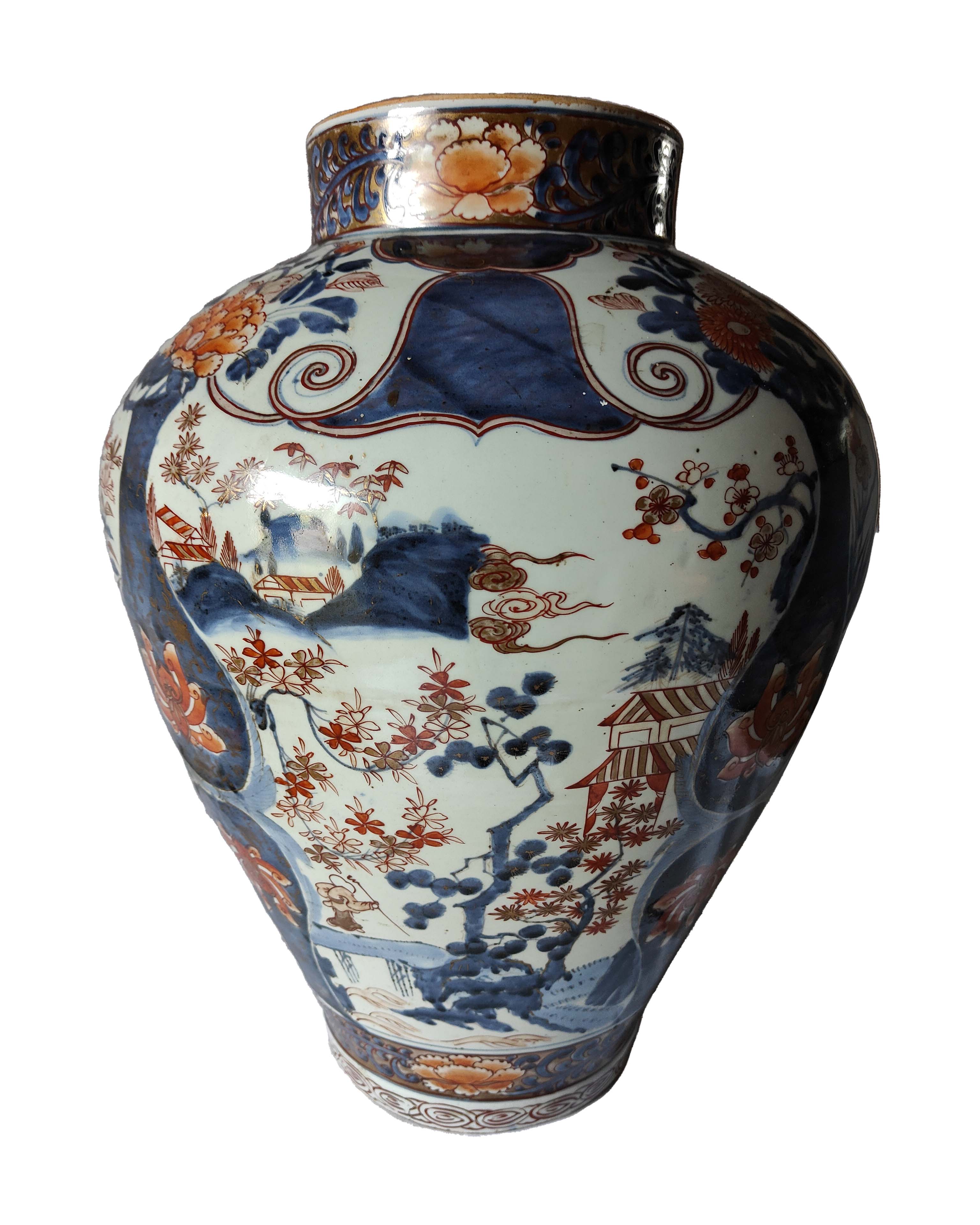 Grande vaso giapponese Imari